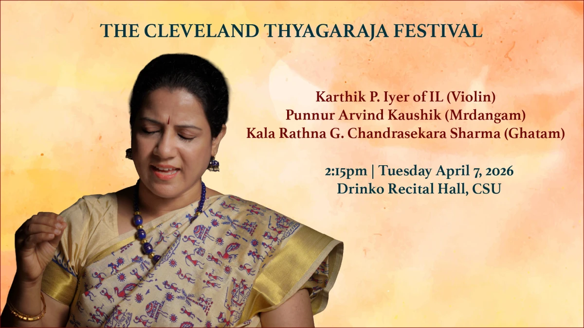 Upcoming Concert for The Cleveland Thyagaraja Festival