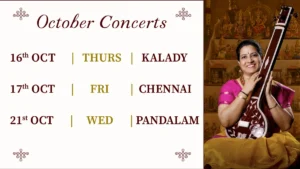 Bhargavi Balasubramanian’s Upcoming Concerts in October