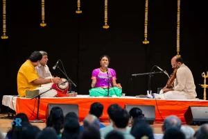 Vocal Arangetram of Bhargavi’s disciple – Trisha Shankar on Aug 26, 2023 at Hindu Temple of Minnesota