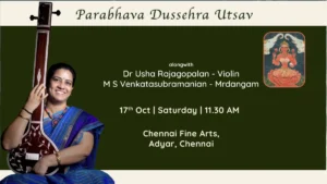 Bhargavi Balasubramanian’s concert for Chennai Fine Arts, Oct 17th 2026